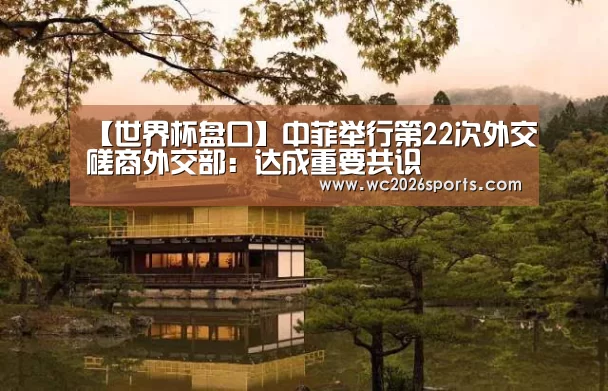 【世界杯盘口】中菲举行第22次外交磋商外交部:达成重要共识(图2) 世界杯投注